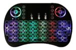 Teclado Inalambrico Smart Tv Multi Touchpad Tablet Luz Rgb  Negro - Image 2