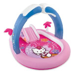 Pileta Inflable Intex Playcenter Kitty 57137 Color Rosa Y Celeste 211x163x121 Cm