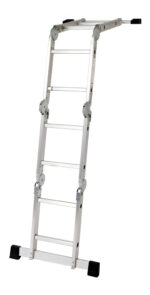 Escalera Articulada Aluminio Wrk Work 8 Escalones Plegable Extensible Plateado - Image 5