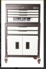 Gabinete Metalico Caja Para Herramientas Ruedas + Cajones Negro - Image 9