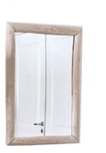 Espejo De Madera Maciza Eucalipto Ideal Para Adornar Premium Marrón Claro