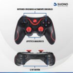 Joystick Suono Mando De Juego Gamepad Inalambrico Bt Wireles Color Negro - Image 4