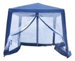 Gazebo 3x3 Reforzado Con Mosquitero Rafia Carpa Impermeable Color Azul