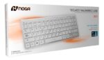 Teclado Inalambrico Ultra Slim Noganet 2.4ghz Nano Usb Ultimo Modelo Plateado Con Teclas Blancas Español - Image 4