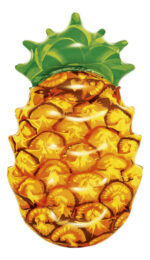 Colchoneta Inflable Bestway Diseño Piña Vinilo Resistente Naranja Con Verde