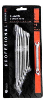 Juego De Llaves Combinadas Silver Shadow De 8 Piezas Gris