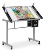 Mesa De Dibujo Tecnico Arquitectura Tablero Metal Unica Premium