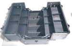 Maletin Caja Herramientas Maquillaje Aluminio Tipo Fuelle Color Gris - Image 4