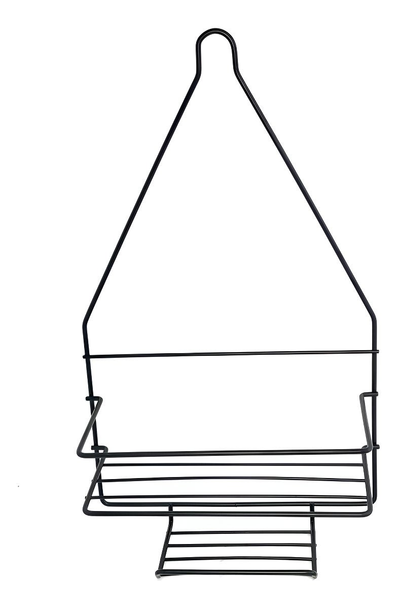 D_NQ_NP_981709-MLA95575227795_102025-F.jpg Organizador De Ducha Colgante Doble Acero Negro Soldart 43x25x13cm - Image 1