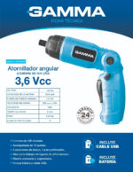 Atornillador Inalambrico Gamma 3,6v Ionlitio C/torque G12104 Color Azul Frecuencia 50 Mhz - Image 2