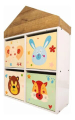 Biblioteca Infantil Gacela Madera Marrón Claro 60x30x100cm Con Puertas - Image 2