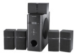 Home Theater 5.1 Panacom 25w Usb Rca Sistema De Sonido Color Negro Frecuencia Modelo 1