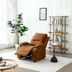 Sillon Poltrona Relax Reclinable Cine Premium 3 Posiciones Marrón Claro Liso - Image 8