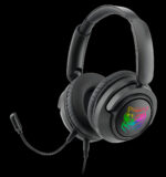 Auriculares Inalámbricos Gamer Dynacom Bluetooth Rgb Ps5 Xbox Pc Vincha Negro - Image 4