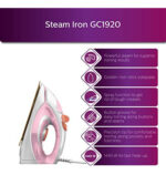 Plancha Vapor Philips Steam Iron 1300w Potente Con Rociador Blanco Y Rosa - Image 2