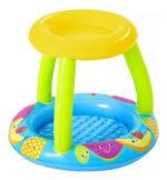 Pileta Inflable Bestway Con Techo Removible Para Bebés Diseño Frutas Amarillo