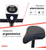 Bicicleta Fija Vertical Arg-102 Randers Mecanica Negro - Image 3