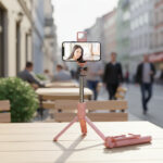 Palo Selfie Celular Extensible Con Control Remoto Bluetooth Rosa - Image 2