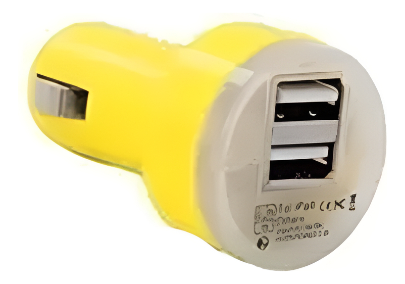 D_NQ_NP_681938-MLA99899421187_112025-F.jpg Cargador Para Auto 2 Entradas Usb 12v Premium Calidad Color Amarillo - Image 1