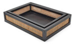 Set Bandeja Organizador Madera Y Ratan Calidad Premium
