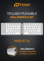 Teclado Plegable Nkb-bt26 Inalámbrico Bluetooth Teclado Gris Idioma Español Inglés Internacional - Image 3