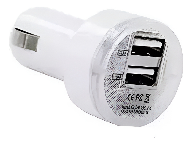 D_NQ_NP_798341-MLA94817590140_102025-F.jpg Cargador Para Auto 2 Entradas Usb 12v Premium Calidad Color Blanco - Image 1
