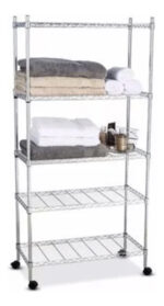 Estantería Metálica Cromada 4 Estantes 152 Cm Premium Negro - Image 6