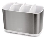 Portacepillos Joseph Duo Recipiente Para Cepillos Premium Plateado