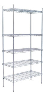 Estantería Metálica Cromada 4 Estantes 152 Cm Premium Negro - Image 2