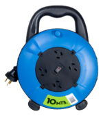 Prolongador Retráctil Indelplas 10m 4 Tomas 3 Patas Con Protección