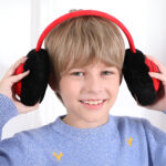 Orejeras Peludas Niños Infantil Peluche Invierno Disney Color Mickey Mouse Celeste Y Blanco - Image 2