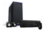 Kit Combo Gabinete + Teclado + Mouse + Parlantes Ramos Mejia Color Negro