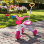 Mi Primer Triciclo Barral De Arrastre Canasto Y Bocina Ramos Rosa - Image 2