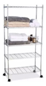 Estantería Metálica Cromada 4 Estantes 152 Cm Premium Negro - Image 4