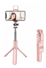 Palo Selfie Celular Extensible Con Control Remoto Bluetooth Rosa