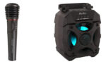 Kit Karaoke: Microfono Profesional Inalambrico O Cable Negro + Parlante Bluetooth Karaoke Led Negro