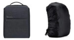 Kit Xiaomi: Mochila City Backpack Reforzada Gris Oscuro + Funda Cubre Mochila Impermeable Negra