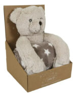 Muñeco Con Manta Bebe 70x100 Cm Suave Ideal Infantil Oso Beige