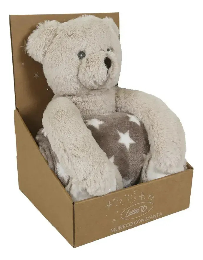 D_NQ_NP_632533-MLA110042555292_042026-F.jpg Muñeco Con Manta Bebe 70x100 Cm Suave Ideal Infantil Oso Beige - Image 1
