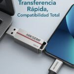 Pendrive Hiksemi 128gb Dual Usb 3.2 Tipo C Y A Gris Slim - Image 6