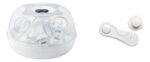 Kit Bebes: Esterilizador Vaporizador Microondas + Traba Seguridad Puertas Blanco