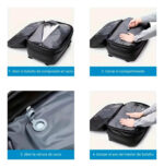 Mochila Kolke Kvm-722 De Viaje Compresión Al Vacío Viral Tiktok Impermeable Antirrobo Notebook Carry On Grande Negro Liso - Image 9