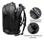 Mochila Kolke Kvm-722 De Viaje Compresión Al Vacío Viral Tiktok Impermeable Antirrobo Notebook Carry On Grande Negro Liso - Image 8