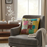 Funda Cubre Sillon De 3 Cuerpos Tela Madras 245 X 245 Cm Crudo - Image 3