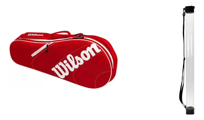 D_NQ_NP_646679-MLA111652121171_052026-F.jpg Bolso Paletero Wilson Modelo Nuevo Tenis Padel Premium Rojo - Image 1