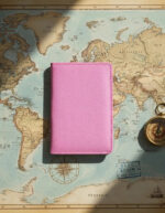 Porta Pasaporte Organizador De Viaje Compacto Moderno Rosa Liso - Image 4