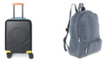Kit Viaje: Valija Rigida Con Seguridad Tsa Negra + Mochila Reducible Gris 28x13x39 Cm