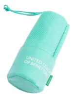 Toalla Toallon Playa Pileta Benetton Secado Rapido + Bolso Color Celeste Benetton