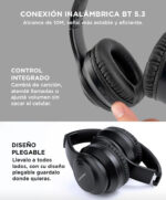 Auriculares Inalambricos Gadnic A164 Vincha Bt 5.3 Cancelacion Ruido 40 Mm Negro - Image 3