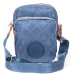 Bandolera Benetton Crossbody Para Mujer, Azul Acero, Elegante Y Sintética Liso Níquel